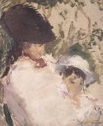 Edouard Manet Jeune fille et enfant (mk40) oil painting on canvas